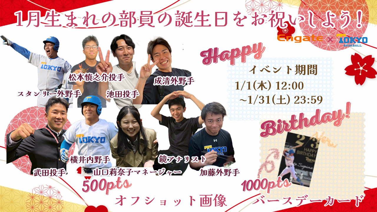 1月生まれの部員の誕生日をお祝いしよう！